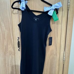 Tommy HilfigerNavy V-Neck Sweater Bow Shoulder detail